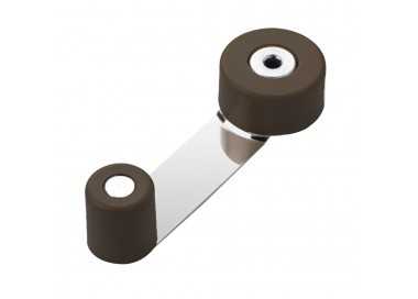 Tope Puerta Con Retenedor Metalico / Goma Marron
