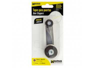 Tope Puerta Con Retenedor Metalico / Goma Marron