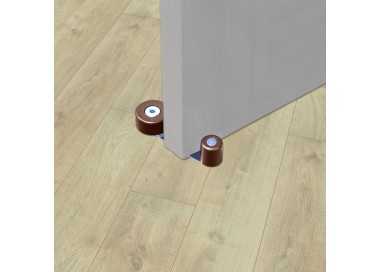 Tope Puerta Con Retenedor Metalico / Goma Marron