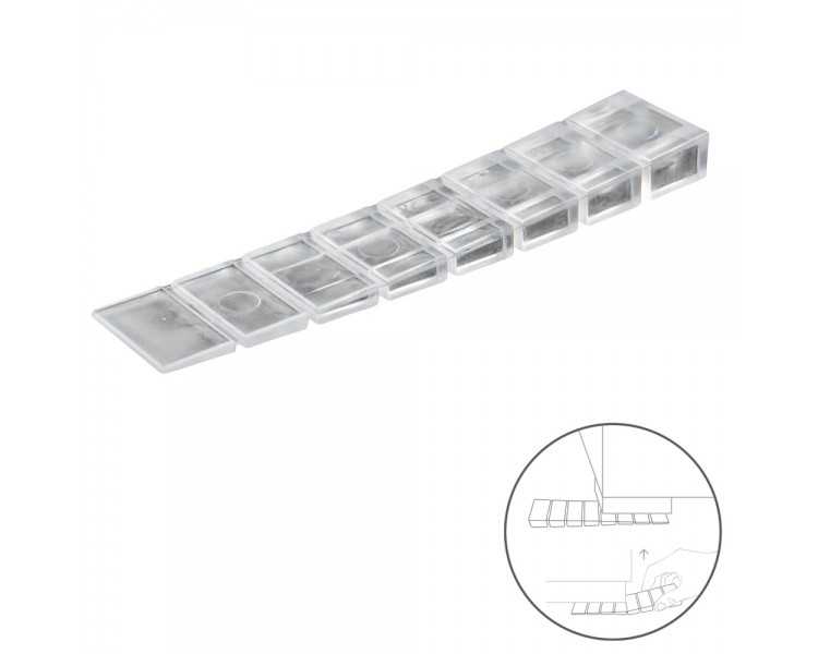 Cuñas Calza Muebles Ajustable / Recortable Transparente (Blister 9 Piezas)