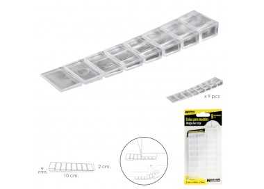 Cuñas Calza Muebles Ajustable / Recortable Transparente (Blister 9 Piezas)
