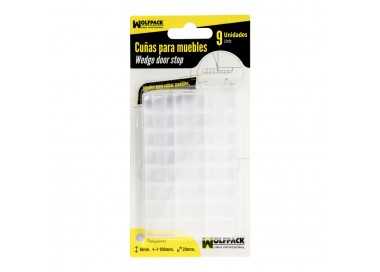Cuñas Calza Muebles Ajustable / Recortable Transparente (Blister 9 Piezas)