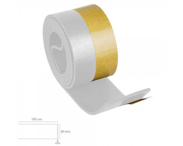 Burlete Umbral Autoadhesivo PVC Flexible Blanco