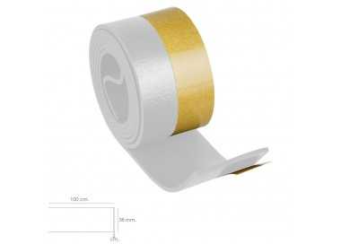 Burlete Umbral Autoadhesivo PVC Flexible Blanco