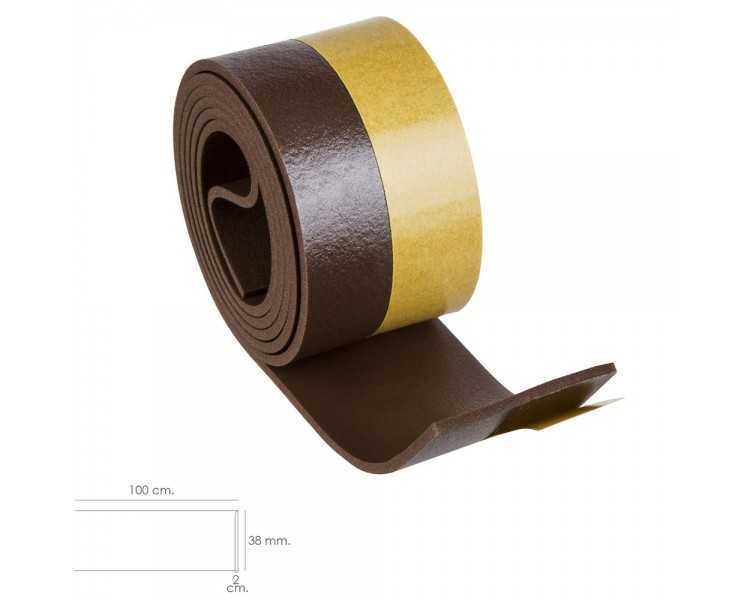Burlete Umbral Autoadhesivo PVC Flexible Marron