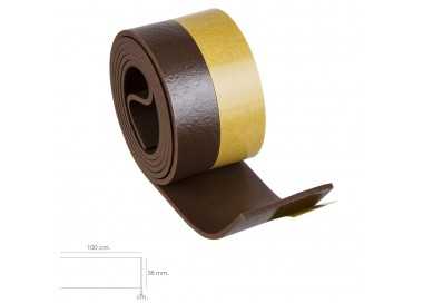 Burlete Umbral Autoadhesivo PVC Flexible Marron