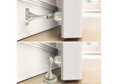 Tope Puerta Retenedor Magnetico Extrafuerte Acero Inoxidable Para Pared y Suelo