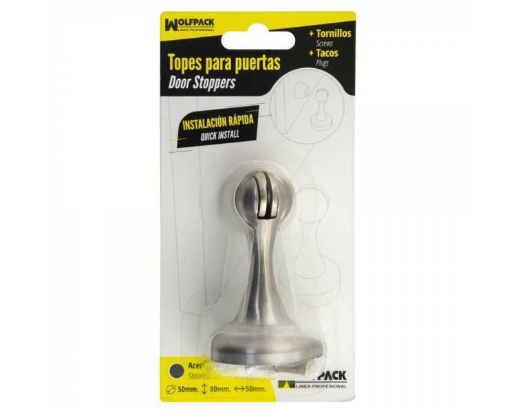 Tope Puerta Retenedor Magnetico Extrafuerte Acero Inoxidable Para Pared y Suelo