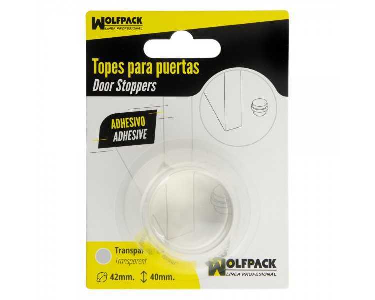 Tope Puerta Adhesivo Transparente Redondo