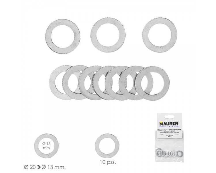 Adaptadores / Reductores Disco Corte Madera Ø 20 a Ø 13 mm. (Bolsa 10 piezas)