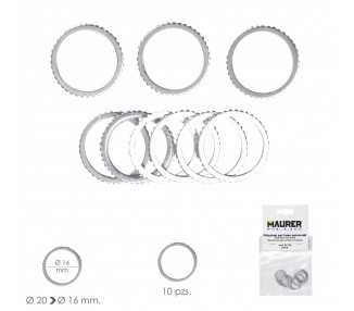 Adaptadores / Reductores Disco Corte Madera Ø 20 a Ø 16 mm. (Bolsa 10 piezas)