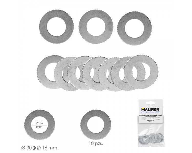 Adaptadores / Reductores Disco Corte Madera Ø 30 a Ø 16 mm. (Bolsa 10 piezas)