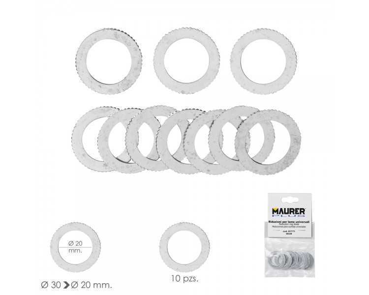 Adaptadores / Reductores Disco Corte Madera Ø 30 a Ø 20 mm. (Bolsa 10 piezas)