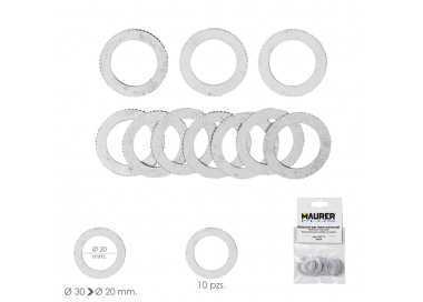 Adaptadores / Reductores Disco Corte Madera Ø 30 a Ø 20 mm. (Bolsa 10 piezas)