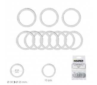Adaptadores / Reductores Disco Corte Madera Ø 30 a Ø 25 mm. (Bolsa 10 piezas)