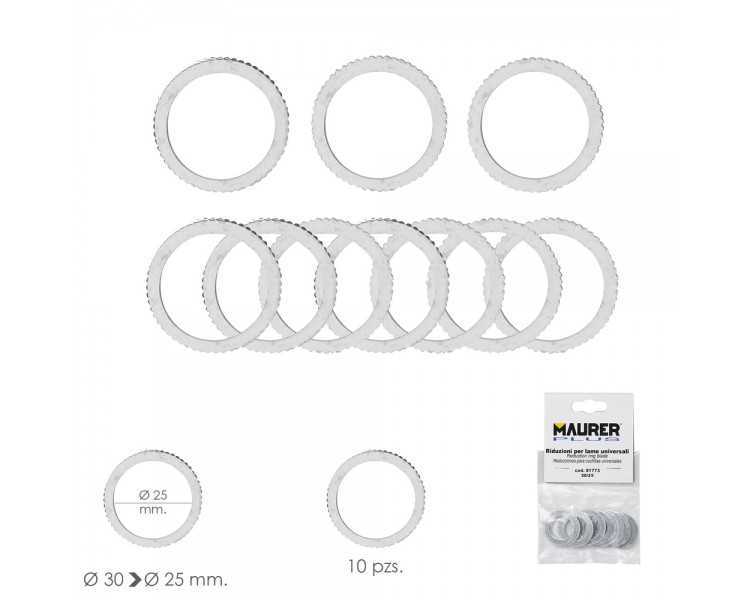 Adaptadores / Reductores Disco Corte Madera Ø 30 a Ø 25 mm. (Bolsa 10 piezas)