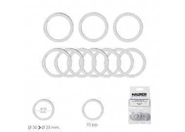 Adaptadores / Reductores Disco Corte Madera Ø 30 a Ø 25 mm. (Bolsa 10 piezas)