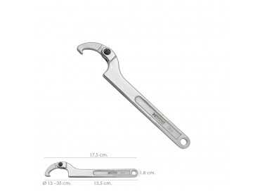 Llave De Gancho Articulada Para Tuberias Ø 15 A 35 mm.