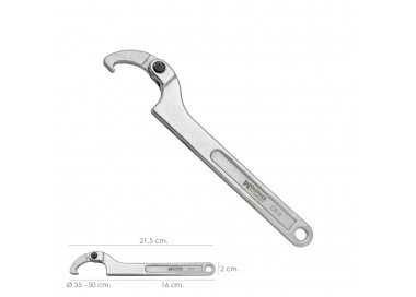 Llave De Gancho Articulada Para Tuberias Ø 35 a 50 mm.