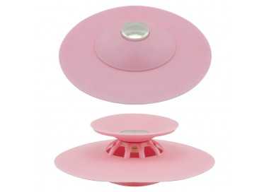 Tapón Universal Fregadero Lavabo Bañera Silicona Con Cestillo Ø 10 cm.
