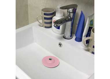 Tapón Universal Fregadero Lavabo Bañera Silicona Con Cestillo Ø 10 cm.