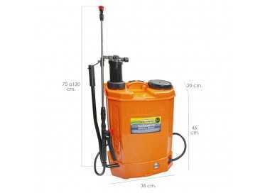 Sulfatadora Electrica A Bateria Doble Uso Bateria o Manual, Con Bateria Recargable 12 V / 8 Amperios