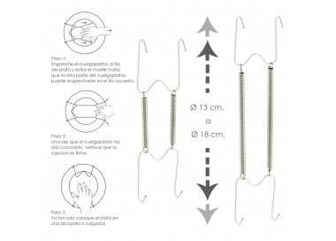 Cuelgaplatos Muelle Para platos de Ø 13 a 18 cm.