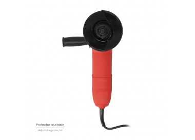Amoladora Angular 500 Watt. Disco Ø 115 mm. 11.000 R.P.M. Mango 2 Posiciones Eje M14 Protector Disco Ajustable
