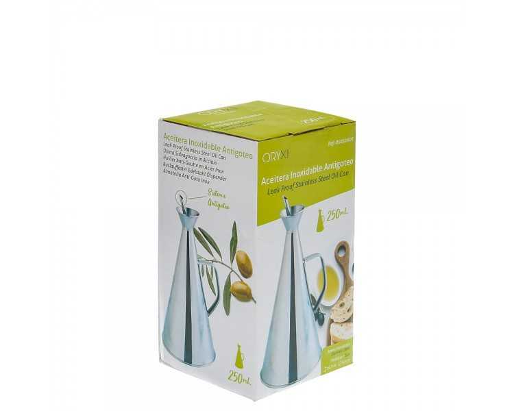 Aceitera  Acero Inoxidable Antigoteo 250 ml.