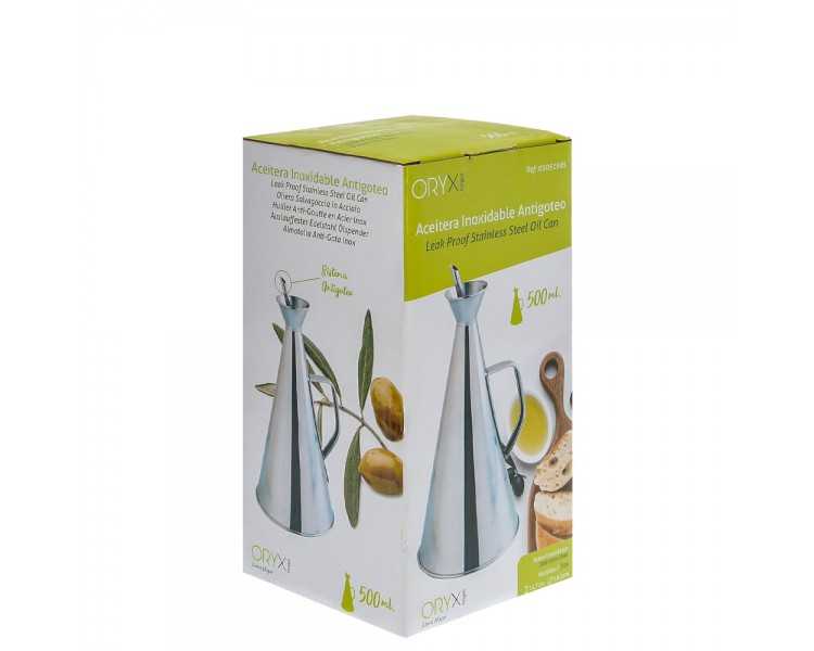 Aceitera  Acero Inoxidable Antigoteo 500 ml.