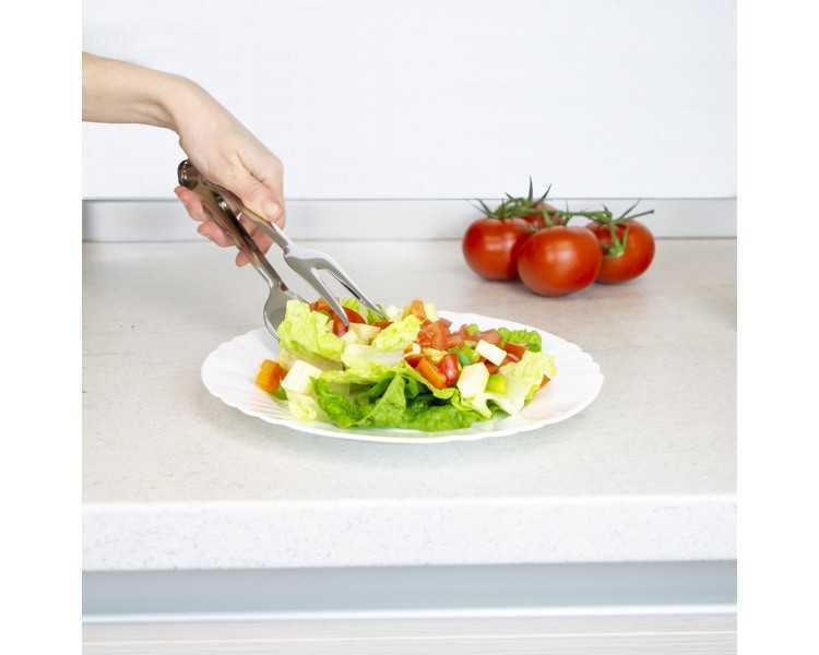 Pinzas Para Servir Acero Inoxidable  21 cm. Ideal para la cocina, servir ensaladas, servir carnes, pescados, etc.