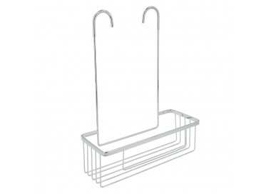 Oryx Cestillo De Baño para Colgar De Acero Cromado En Griferia, Gifros, Duchas, Bañeras, Color INOX 30x12x38 (Alt) Cm. Sin Aguje