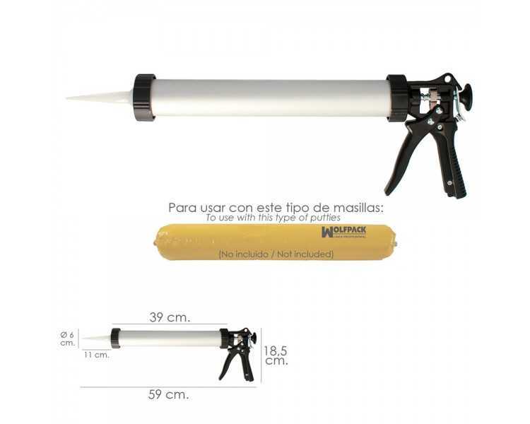 Pistola Aluminio / Acero Para Aplicar Mortero Capacidad 660 CC.