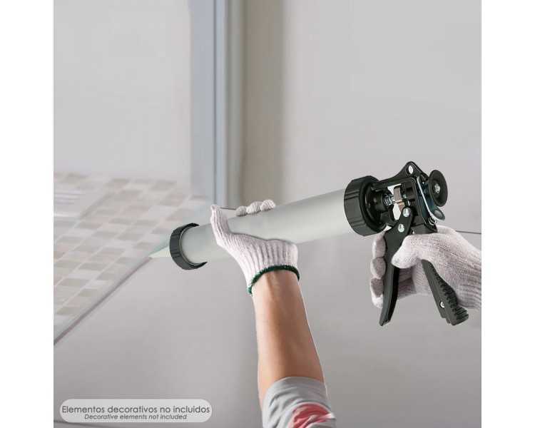 Pistola Aluminio / Acero Para Aplicar Mortero Capacidad 660 CC.