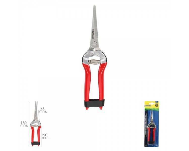 Tijeras Recolectoras 180 mm. 1 Mano P-1652, Hojas de Acero Inoxidable
