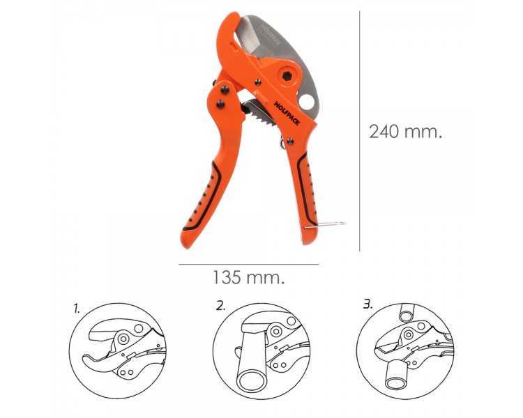 Tijeras Cortadora de Tubos Ø 42 mm.