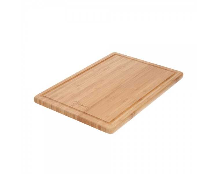 Tabla Cortar Cocina Fabricada En Madera De Bambu 100% Con Ranura 32x25,5 cm.Tabla Cortar,Carne Pescado,Verduras,Frutas,Alimentos