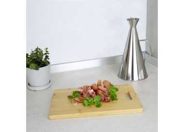 Tabla Cortar Cocina Fabricada En Madera De Bambu 100% Con Asa 30x20 cm.Tabla Cortar,Carne Pescado,Verduras,Frutas,Alimentos