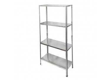 Estanteria Acero Galvanizado con 4 Baldas 150x75x30 cm. Baldas ajustables. Peso maximo 120 Kg.