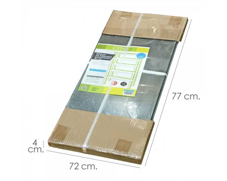 Estanteria Acero Galvanizado con 4 Baldas 150x75x30 cm. Baldas ajustables. Peso maximo 120 Kg.