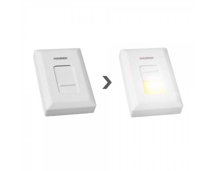 Linterna / Luces Led Para Pared / Armario Tipo Interruptor A pilas (4 AAAA)	400 Lumenes (Fijación Mediante Pegatina o Iman)