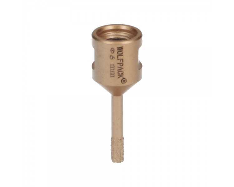 Corona Diamante Para Amoladora Ø 6 mm. Conexión Rosca M14. Corte Seco