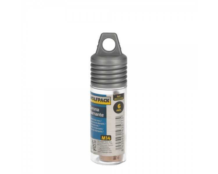 Corona Diamante Para Amoladora Ø 6 mm. Conexión Rosca M14. Corte Seco