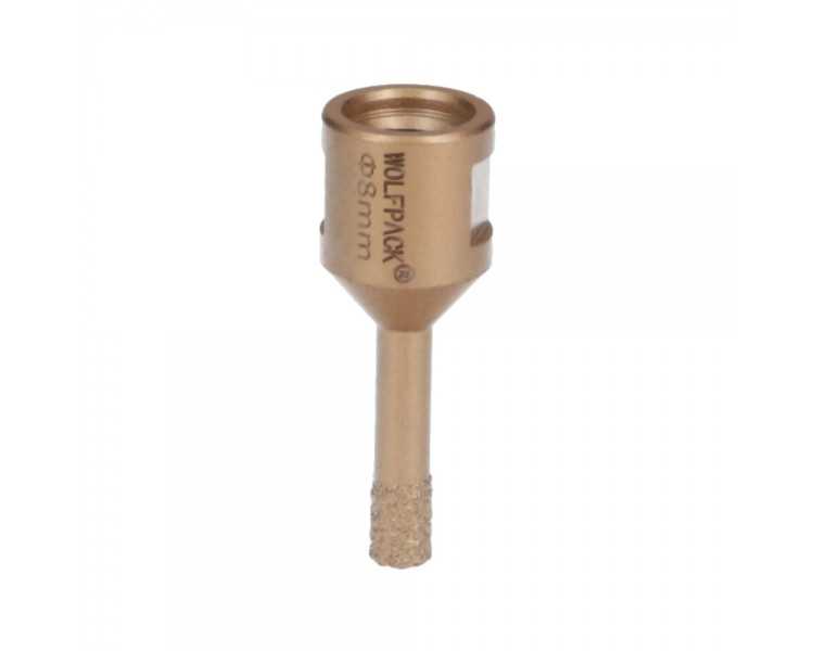 Corona Diamante Para Amoladora Ø 8 mm. Conexión Rosca M14. Corte Seco
