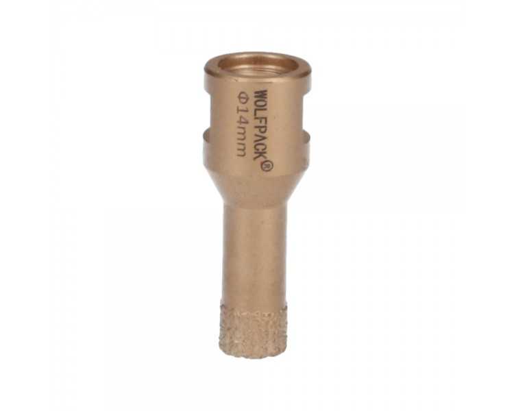 Corona Diamante Para Amoladora Ø 14 mm. Conexión Rosca M14. Corte Seco