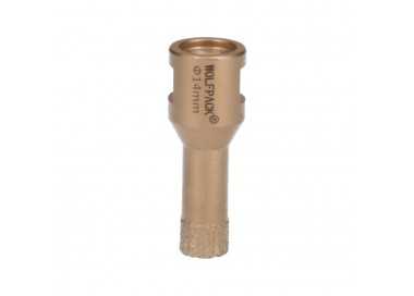 Corona Diamante Para Amoladora Ø 14 mm. Conexión Rosca M14. Corte Seco