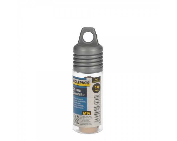 Corona Diamante Para Amoladora Ø 14 mm. Conexión Rosca M14. Corte Seco
