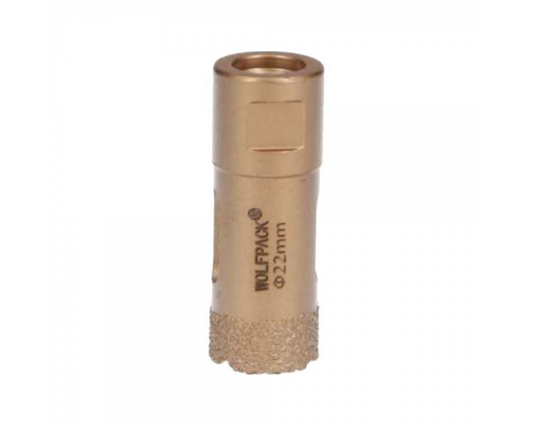 Corona Diamante Para Amoladora Ø 22 mm. Conexión Rosca M14. Corte Seco