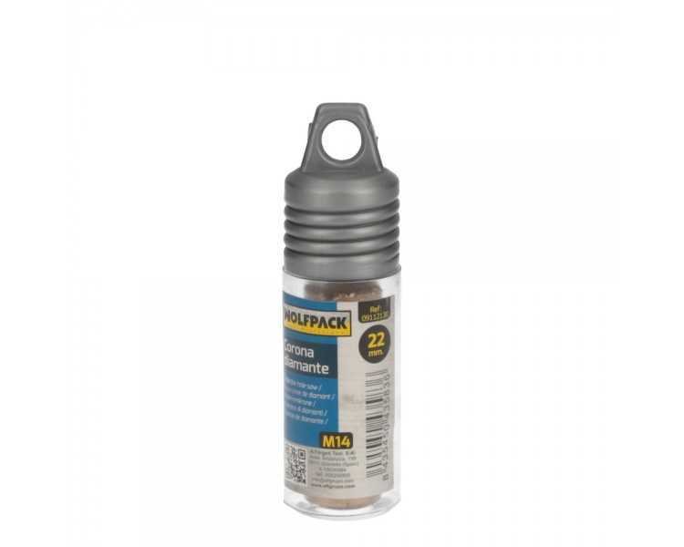 Corona Diamante Para Amoladora Ø 22 mm. Conexión Rosca M14. Corte Seco