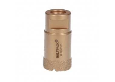 Corona Diamante Para Amoladora Ø 30 mm. Conexión Rosca M14. Corte Seco